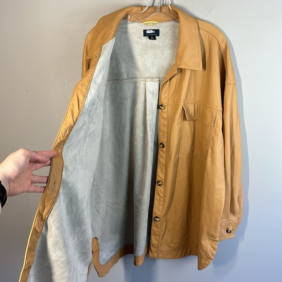 Anthropologie Maeve Vegan Leather Oversized Shirt Jacket Size 2X - Picture 14 of 16
